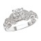 Peg Head Semi-Mount Diamond Ring