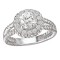 Halo Semi-Mount Diamond Ring