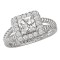 Halo Semi-Mount Diamond Ring