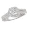 Halo Semi-Mount Diamond Ring