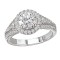 Halo Semi-Mount Diamond Ring