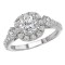 Halo Semi-Mount Diamond Ring