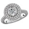 Halo Semi-Mount Diamond Ring