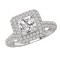Halo Semi-Mount Diamond Ring