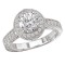 Halo Semi-Mount Diamond Ring