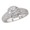 Halo Semi-Mount Diamond Ring