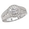Halo Semi-Mount Diamond Ring