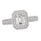 Halo Semi-Mount Diamond Ring