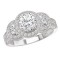 Halo Semi-Mount Diamond Ring