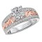Peg Head Semi-Mount Diamond Ring