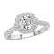 Halo Semi-Mount Diamond Ring