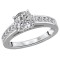 Peg Head Semi-Mount Diamond Ring