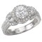 3-Stone Semi-Mount Diamond Ring