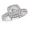 Halo Semi-Mount Diamond Ring