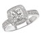 Halo Semi-Mount Diamond Ring