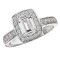 Halo Semi-Mount Diamond Ring