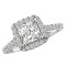 Halo Semi-Mount Diamond Ring
