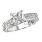 Peg Head Semi-Mount Diamond Ring