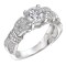 Peg Head Semi-Mount Diamond Ring