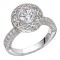Halo Semi-Mount Diamond Ring