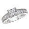 Peg Head Semi-Mount Diamond Ring