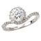 Halo Semi-Mount Diamond Ring
