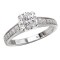 Peg Head Semi-Mount Diamond Ring