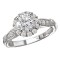 Round Halo Semi-Mount Ring