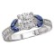 Sapphire and Diamond Semi-Mount Ring