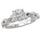 Peg Head Semi-Mount Diamond Ring