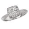 Halo Semi-Mount Diamond Ring