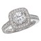 Halo Semi-Mount Diamond Ring