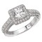 Halo Semi-Mount Diamond Ring