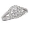Halo Semi-Mount Diamond Ring