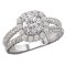 Halo Diamond Semi-Mount Ring