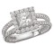 Halo Semi-Mount Diamond Ring