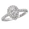 Halo Semi-Mount Diamond Ring