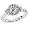 Halo Semi-Mount Diamond Ring