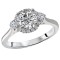Halo Semi-Mount Diamond Ring