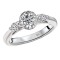 3-Stone Semi-Mount Diamond Ring