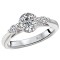3-Stone Semi-Mount Diamond Ring