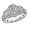 Halo Semi-Mount Diamond Ring