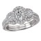Halo Semi-Mount Diamond Ring