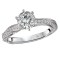 Peg Head Semi-Mount Diamond Ring