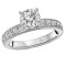 Peg Head Semi-Mount Diamond Ring