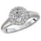 Halo Semi-mount Diamond Ring