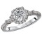 Halo Semi-Mount Diamond Ring