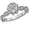 Halo Semi-Mount Diamond Ring