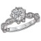 Halo Semi-Mount Diamond Ring