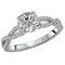 Braided Shank Semi-Mount Diamond Ring